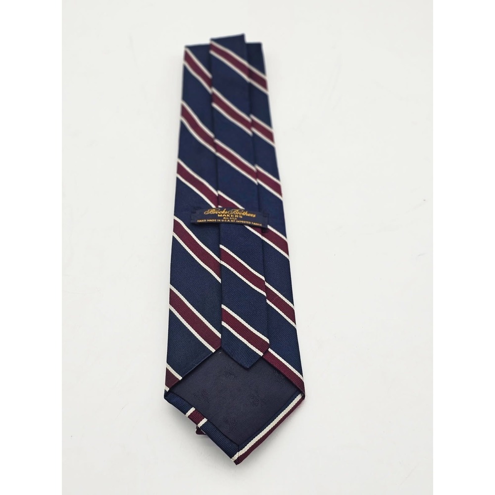 Brooks Brothers Blue Striped Silk Neck Tie-USA Preppy - Picture 2 of 5